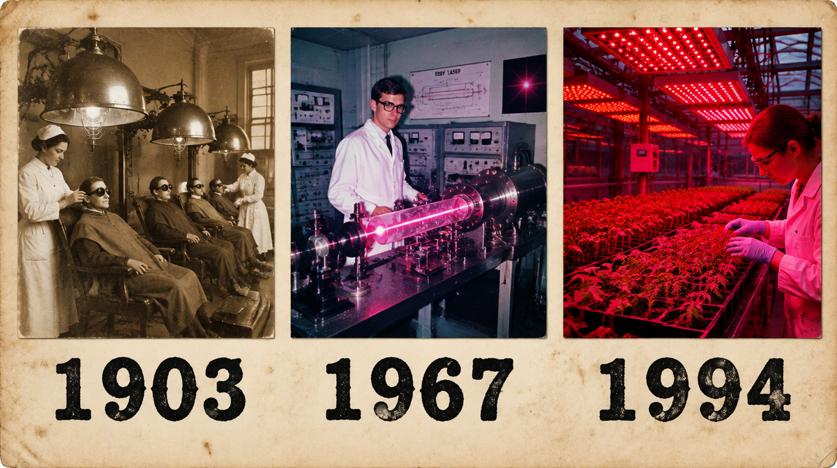 Three archive photographs from 1903, 1967 and 1994